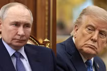 Tổng thống Nga Vladimir Putin và Tổng thống Mỹ Donald Trump. Ảnh: Moscow Times.