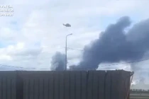 Một máy bay không người lái của Ukraine cất cánh từ một chiếc xe tải ở Nga trong cuộc tấn công vào các căn cứ không quân của Nga vào ngày 1/6. ảnh: SBU.