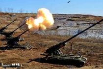 Pháo Koksan 170 mm của Triều Tiên. Ảnh: MW.