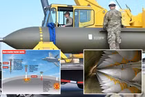 Bom xuyên phá boong-ke GBU-57 của Mỹ. Ảnh: Getty.