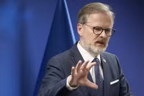 Thủ tướng Séc Petr Fiala tại Brussels, Bỉ, ngày 26/6. Ảnh: Getty.