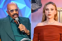 Người dẫn chương trình Steve Harvey và nữ diễn viên Scarlett Johansson nằm trong số những người nổi tiếng bị dính deepfake. Ảnh: AFP.