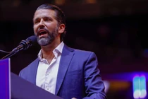 Ông Donald Trump Jr. phát biểu trong một cuộc vận động tranh cử tại Madison Square Garden vào ngày 27/10/2024 tại New York (Ảnh: Getty)