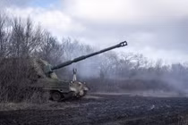 Một khẩu pháo của Ukraine ở tiền tuyến tại Donbass vào ngày 9/1/2025. Ảnh: Getty.