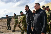 Các quan chức từ các nước EU tại lễ khai mạc Trại Jomsborg ở Lipa, Ba Lan, ngày 1/10. Ảnh: Getty.