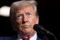 Cựu Tổng thống Mỹ Donald Trump tại một sự kiện tranh cử ở Potterville, Michigan, ngày 29/8 (Ảnh: Getty)