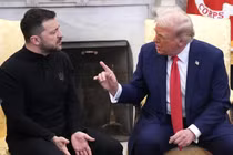 Tổng thống Ukraine Volodymyr Zelensky và Tổng thống Mỹ Donald Trump có pha tranh cãi nảy lửa tại Nhà Trắng hôm 28/2. Ảnh: Getty.