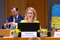 Nhà ngoại giao hàng đầu của EU Kaja Kallas cho biết EU đã đưa ra quyết định thông qua gói trừng phạt thứ 16 chống lại Nga. Ảnh: AFP.