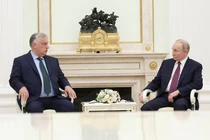 Tổng thống Nga Vladimir Putin và Thủ tướng Hungary Viktor Orban tham dự cuộc họp tại Điện Kremlin ở Moscow, Nga vào ngày 5/7/2024. Ảnh: Reuters.