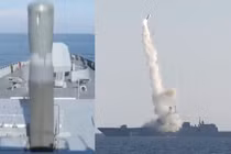 Phóng tên lửa P-800 từ hệ thống phòng thủ bờ biển Bastion. Ảnh: MW.