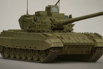 Bản vẽ đồ họa 3D của mẫu siêu tăng T-95 thời Liên Xô. Ảnh: Taste3D.