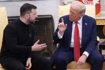 Tổng thống Ukraine Volodymyr Zelensky và Tổng thống Mỹ Donald Trump trong cuộc gặp căng thẳng tại Nhà Trắng ngày 28/2. Ảnh: GEtty.