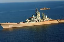 Tàu tuần dương chạy bằng năng lượng hạt nhân lớp Kirov của Hải quân Nga. Ảnh: MW.