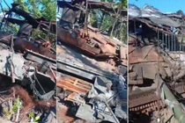 Phần xác xe tăng được cho là của T-90M xuất hiện trong đoạn video mà Ukraine đăng tải. Ảnh: Military Watch.