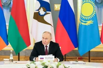 Tổng thống Nga Vladimir Putin dự hội nghị EAEU lần thứ 10 ở Moscow, Nga (Ảnh: RT)