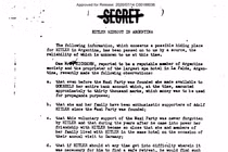 Một hồ sơ giải mật từ tháng 10/1945 cho thấy các điệp viên của Bộ Chiến tranh Mỹ đã nói với FBI về một nơi ẩn náu bí mật nghi của Hitler tại một khách sạn ở La Falda, Argentina. Ảnh: CIA.