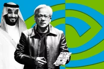 Hoàng Thái tử Arab Saudi Mohammed bin Salman và giám đốc Nvidia Jensen Huang (Ảnh: FT)