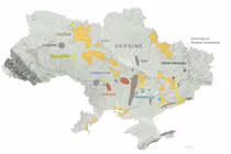 Bản đồ khoáng sản của Ukraine. Ảnh: Reuters.