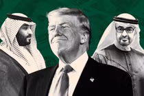 Tổng thống Mỹ Donald Trump, Thái tử Arab Saudi Mohammed bin Salman và nhà lãnh đạo UAE Sheikh Mohammed bin Zayed al-Nahyan. Ảnh: FT.
