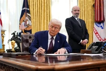 Tổng thống Donald Trump công bố kế hoạch áp thuế đối ứng vào ngày 13/2. Ảnh: Getty.