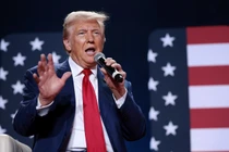 Ứng cử viên Tổng thống của đảng Cộng hòa, cựu Tổng thống Mỹ Donald Trump, trong một bài phát biểu ngày 4/10 (Ảnh: Getty)