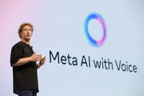 Giám đốc điều hành Meta Mark Zuckerberg giới thiệu Meta AI tại trụ sở chính của công ty ở Menlo Park, California, Mỹ ngày 25/9/2024. Ảnh: Reuters.