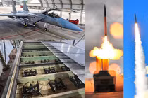 Hình ảnh máy bay đánh chặn F-15EX, hệ thống THAAD và GMD, máy bay không người lái của Ukraine chuẩn bị xuất kích vào ngày 1/6. Ảnh: MW.