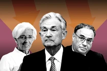 Chủ tịch ECB Christine Lagarde, Chủ tịch Fed Jerome Powell và Thống đốc Ngân hàng Anh Andrew Bailey (Ảnh: FT)