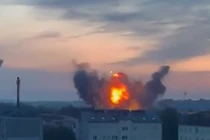 Hình ảnh đòn không kích của Nga nhằm vào Kiev, Ukraine hôm 6/6. Ảnh: RT.