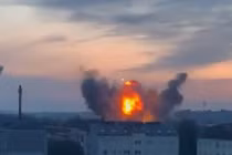 Hình ảnh đòn không kích của Nga nhằm vào Kiev, Ukraine hôm 6/6. Ảnh: RT.