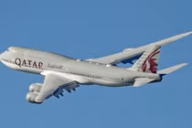 Một chiếc Boeing 747-8 của hãng hàng không Qatar Amiri Flight thuộc sở hữu của chính phủ Qatar. Ảnh: Getty.