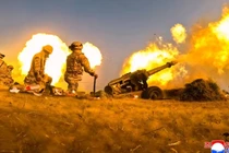 Một cuộc diễn tập của các sư đoàn pháo binh của Quân đội Nhân dân Triều Tiên tại một địa điểm không được tiết lộ vào ngày 30/5. Ảnh: KCNA.