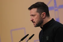 Tổng thống Ukraine Volodymyr Zelensky phát biểu tại Hội nghị phục hồi Ukraine 2024 ở Berlin, Đức, vào ngày 11/6 (Ảnh: Getty)