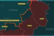 Tháng trước, Nga tuyên bố rằng Kupyansk và Krasnoarmeysk đã bị lực lượng của họ bao vây hoàn toàn. Ảnh: RT.