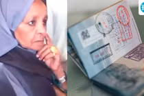 Người phụ nữ và tấm hộ chiếu bí ẩn trong đoạn video gây sốt trên mạng xã hội. Ảnh: Hindustan Times.