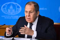 Ngoại trưởng Nga Sergey Lavrov tại cuộc họp báo của Bộ tại Moscow, Nga, ngày 14/1. Ảnh: Sputnik.