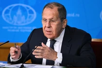 Ngoại trưởng Nga Sergey Lavrov tại cuộc họp báo của Bộ tại Moscow, Nga, ngày 14/1. Ảnh: Sputnik.
