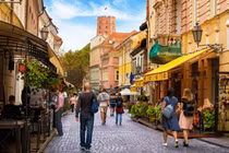 Thành phố Vilnius, Lithuania thu hút nhiều lao động nước ngoài (Ảnh: Getty)