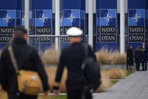 Trụ sở của NATO ở Brussels, Bỉ ngày 12/2. Ảnh: Getty.