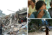 Những hình ảnh tang thương trong vụ động đất xảy ra ở Myanmar vào ngày 28/3. Ảnh: Getty.