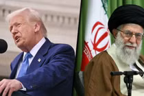 Tổng thống Mỹ Donald Trump và Lãnh tụ tối cao Iran Ali Khamenei. Ảnh: AFP.