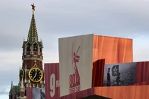 Quảng trường Đỏ ở Moscow, Nga được trang trí hoành tráng nhân Ngày Chiến thắng thắng. Ảnh: Sputnik.