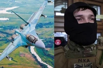 Chiến đấu cơ Su-35 và một chiến binh phương Tây tham gia chiến đấu ở Ukraine (Ảnh: Military Watch)