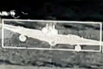 Máy bay không người lái Geran-2 với hộp đựng mìn. Ảnh: MW.