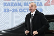 Tổng thống Azerbaijan Ilham Aliyev tham dự hội nghị thượng đỉnh BRICS ở Kazan, Nga vào tháng 10. Ảnh: Sputnik.
