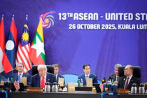 Tổng thống Mỹ Donald Trump phát biểu tại Hội nghị thượng đỉnh ASEAN-Mỹ tại Kuala Lumpur, Malaysia, ngày 26/10. Ảnh: Reuters.