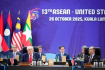 Tổng thống Mỹ Donald Trump phát biểu tại Hội nghị thượng đỉnh ASEAN-Mỹ tại Kuala Lumpur, Malaysia, ngày 26/10. Ảnh: Reuters.