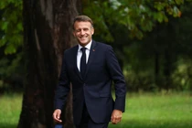 Tổng thống Pháp Emmanuel Macron đến dự hội đàm song phương với Thủ tướng Đức Friedrich Merz tại Villa Borsig ở Berlin, Đức ngày 23/7. Ảnh: Reuters.