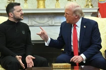Tổng thống Mỹ Donald Trump và Tổng thống Ukraine Volodymyr Zelensky có cuộc tranh luận căng thẳng tại Phòng Bầu dục của Nhà Trắng vào ngày 28/2. Ảnh: AFP.