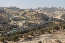Quang cảnh khu vực E1 gần khu định cư của Israel, Maale Adumim, ngày 22/8. Ảnh: Getty.